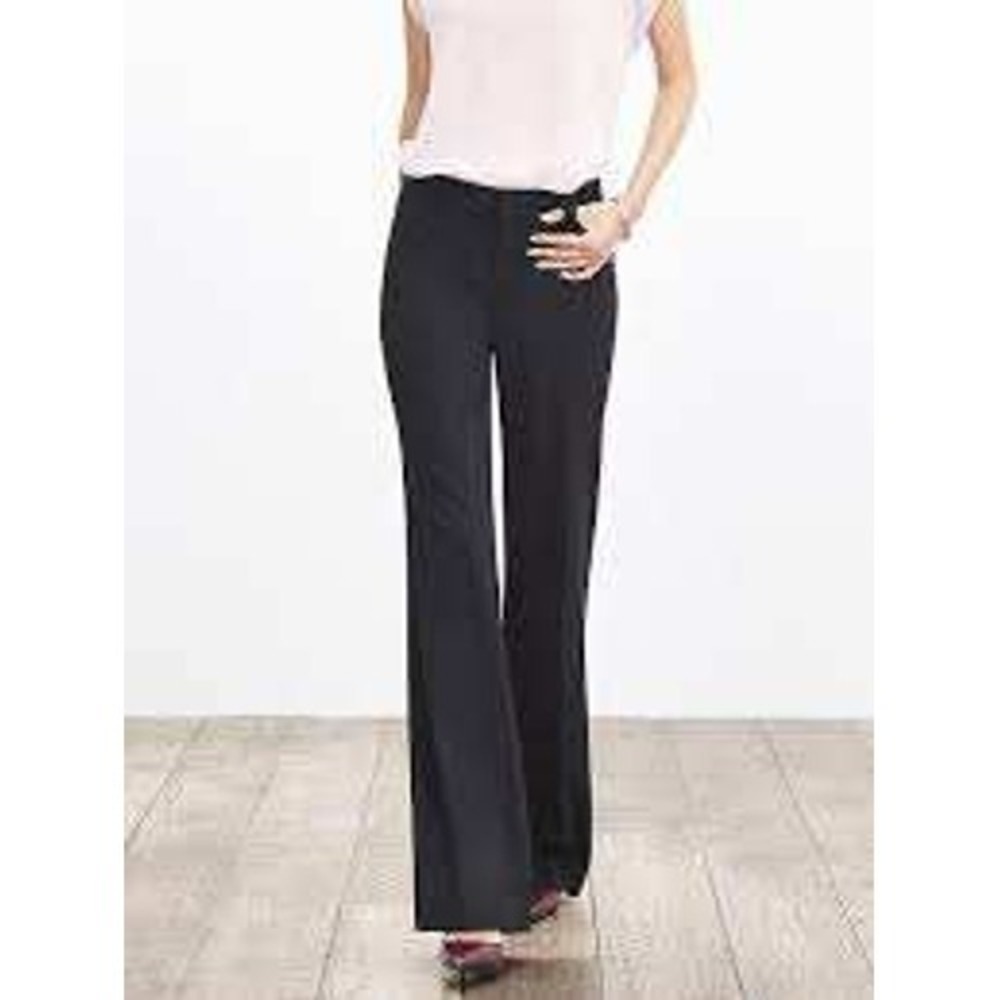 Banana Republic Jackson Fit Lined Italian Wool Black Trouser Size 14